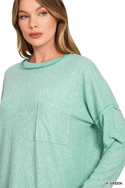 Soft Melange Hacci Round-Neck Long Sleeve T-Shirt db99940071ed448b95f708946ae5dfdf-Max-Origin