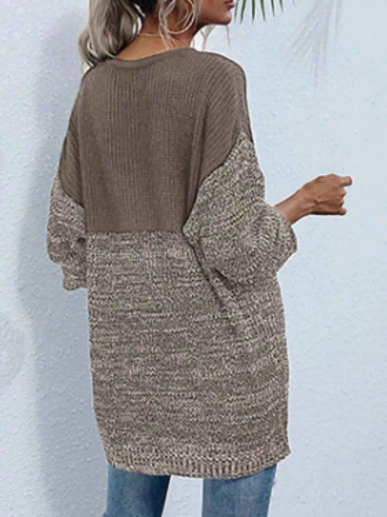 Color Block Long Sleeve Oversized Sweater db9e2b9f-6a75-4160-9a1a-4f15be78f2a2-Max-Origin