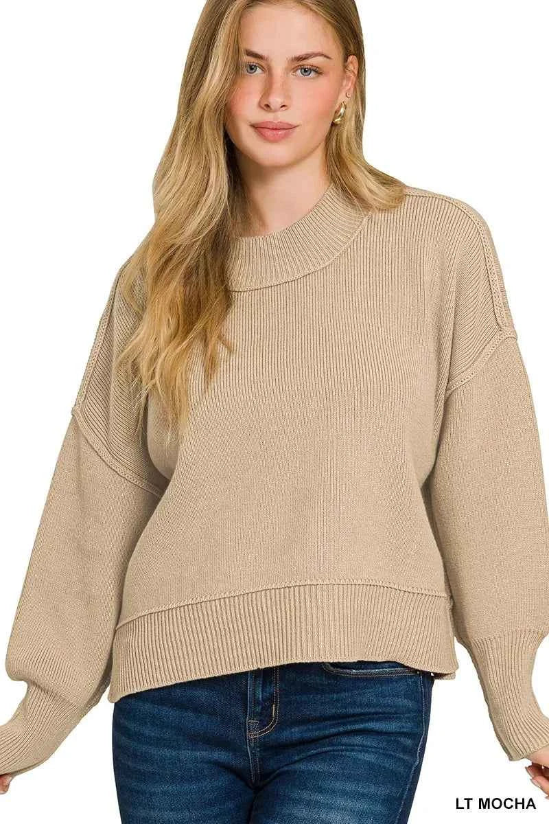 Zenana Wide Neck Band Drop Shoulder Sweater LT MOCHA dba043664f3f41c5be7e045ade612acc-Max-Origin