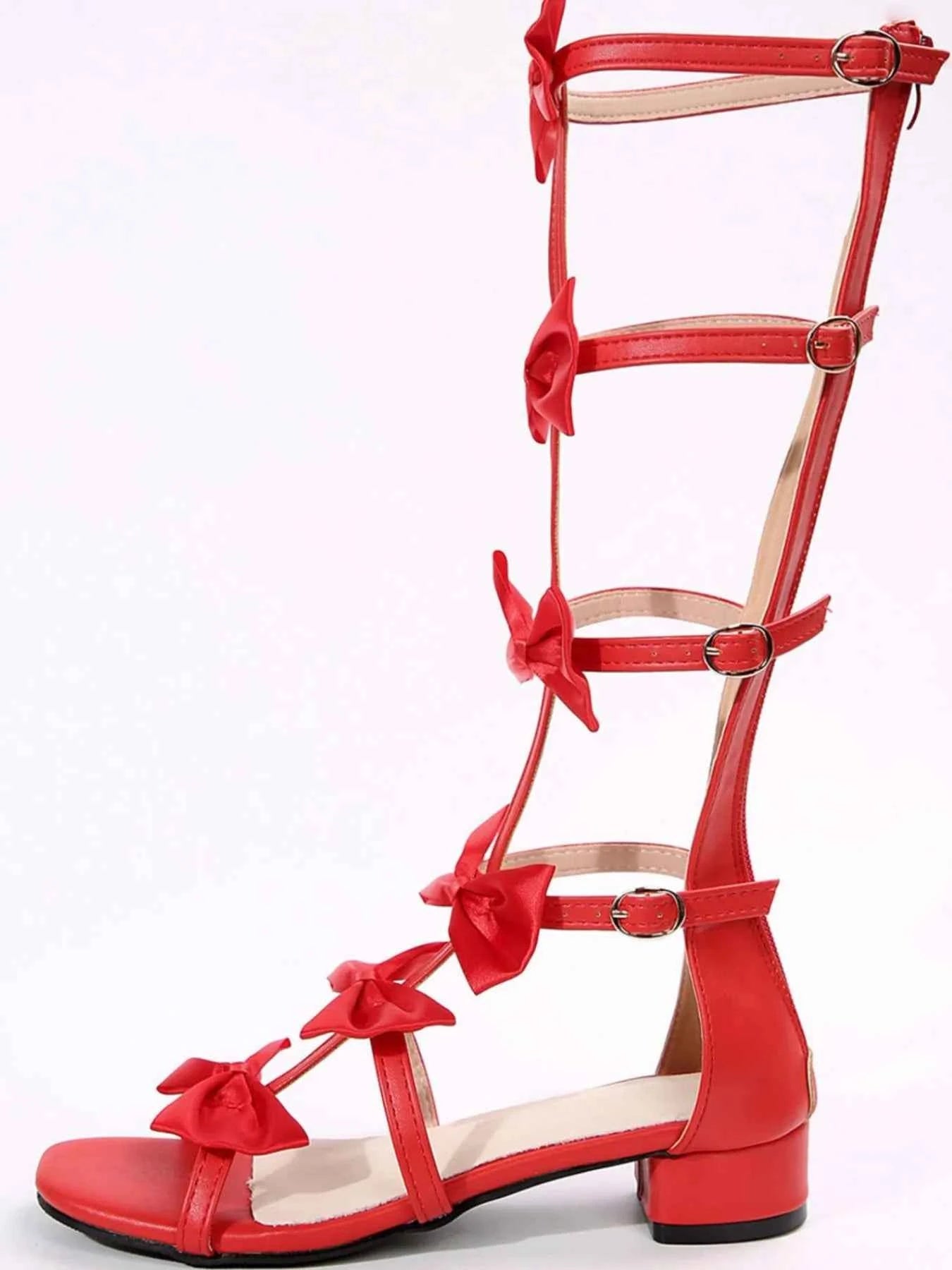 Bow Low Heels Sandals dba6d7b2-7353-4341-86e3-42747a58d7dd-Max-Origin