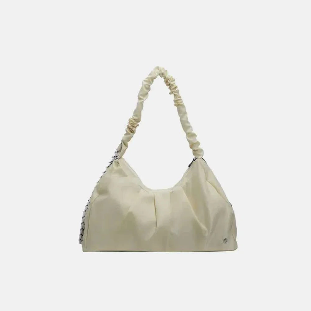 Ruched Large Tote Bag Ivory One Size dba7c1cb-c0f2-468b-afff-06277622f51b-Max