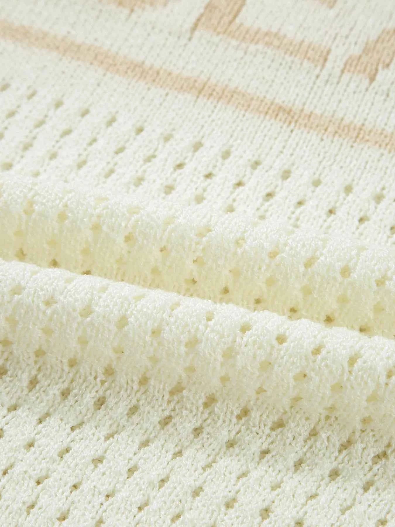 BEACH Hollow Out Knitted Lightweight Dolman Sweater