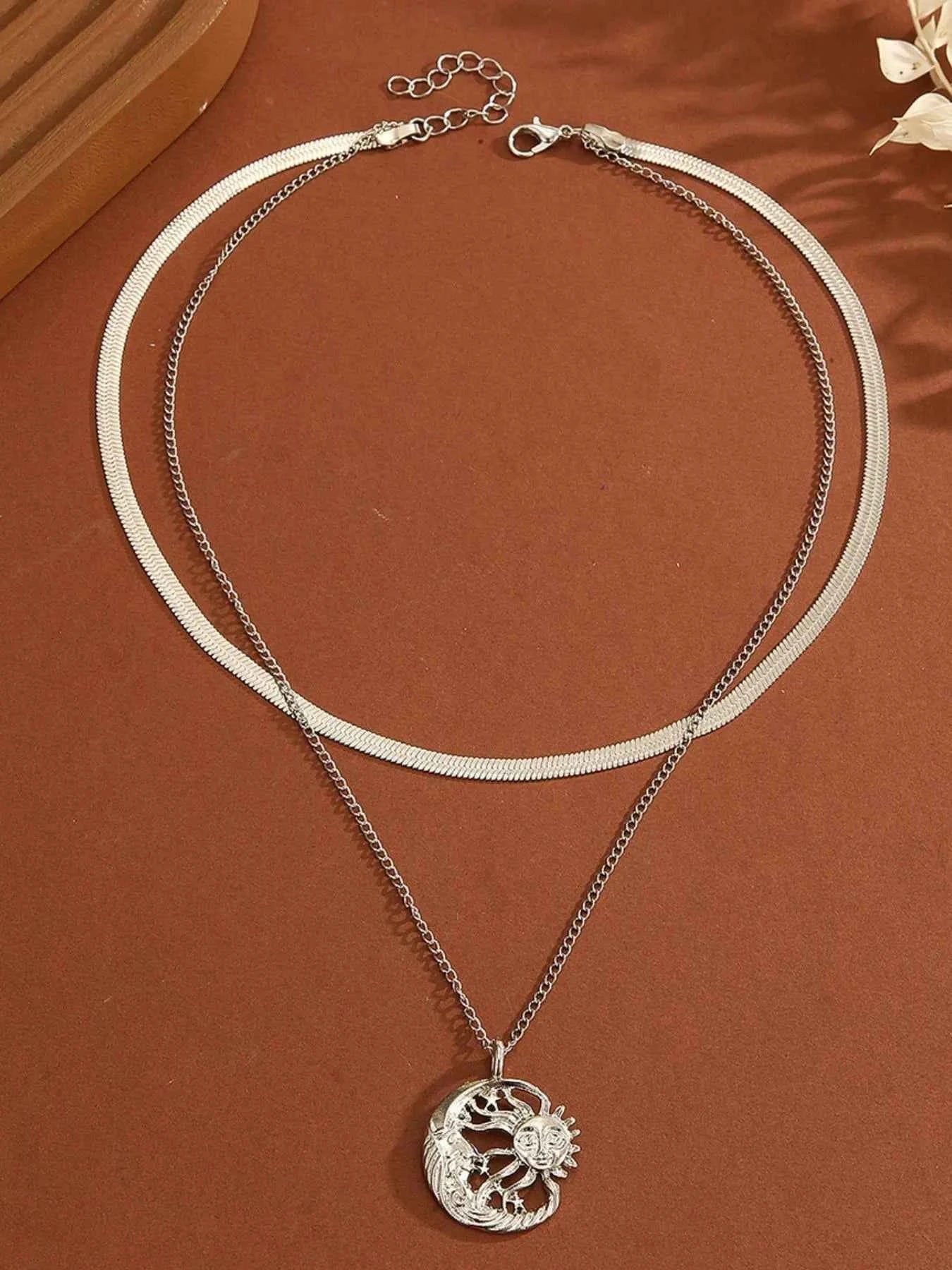 Double Layer Sun Moon Necklace dbcdb922-9f2b-423b-96ac-141e3df589ee-Max-Origin