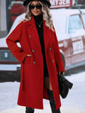 Double-Breasted Lapel Collar Overcoat Red dbebf5096a624174a901a067d19c1821-Max-Origin