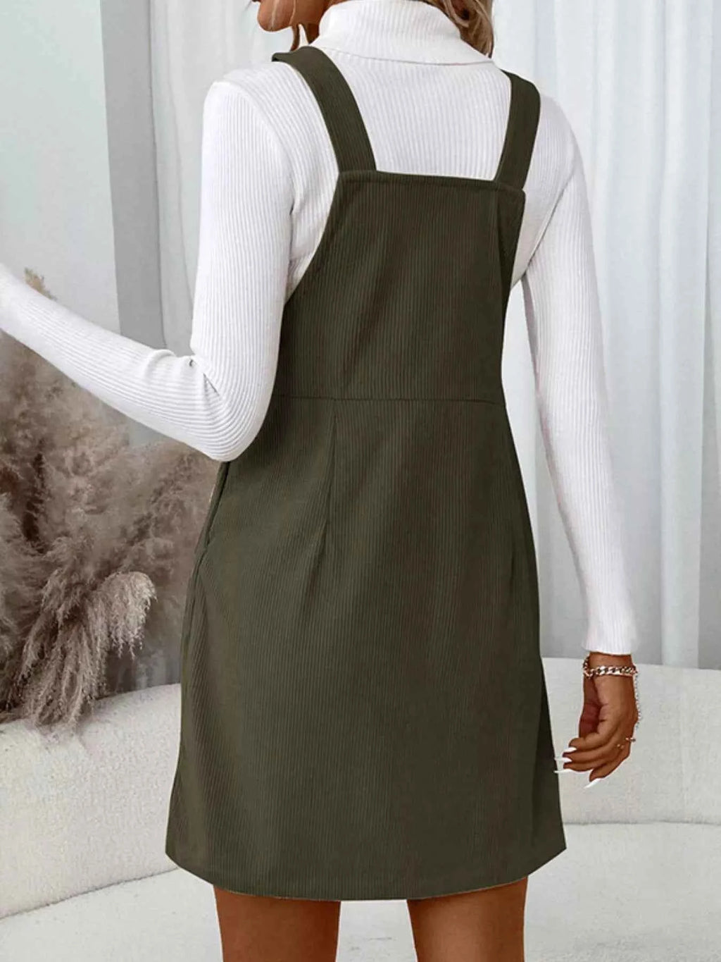 Corduroy Overall Mini Dress with Adjustable Straps dbecc7d5-1484-4d99-a089-febb0be90161-Max-Origin
