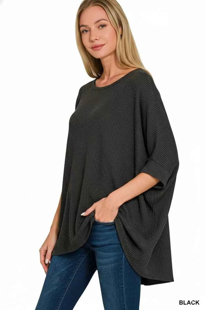 Zenana Raised Rib Bat Sleeve Top dbfc0dc0-50d8-43b8-af2c-fdd59372d98c-Max-Origin
