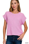 Zenana Short Sleeve Crew Neck Sweater MAUVE dc0221874e0d42ff85078a8daa11eabf-Max-Origin