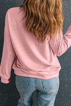 Pink LOVE In Hearts Embroidered Graphic Sweatshirt dc37a2b82ad734e9