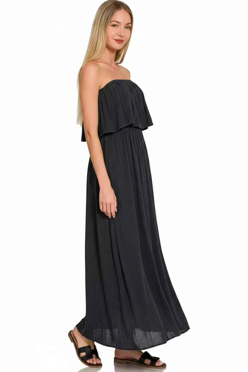 Zenana Woven Crinkle Strapless Maxi Dress dc4abb51-9604-4b49-979e-dc8d40b6d5ed-Max-Origin