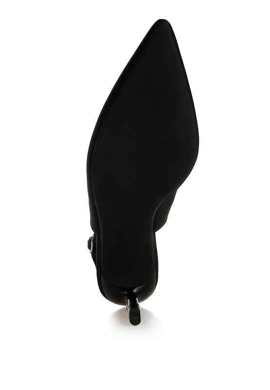 Vinca Satin Pointed Toe Slingbacks dc5065b0-a826-4e16-a809-1fd16cc9e41e