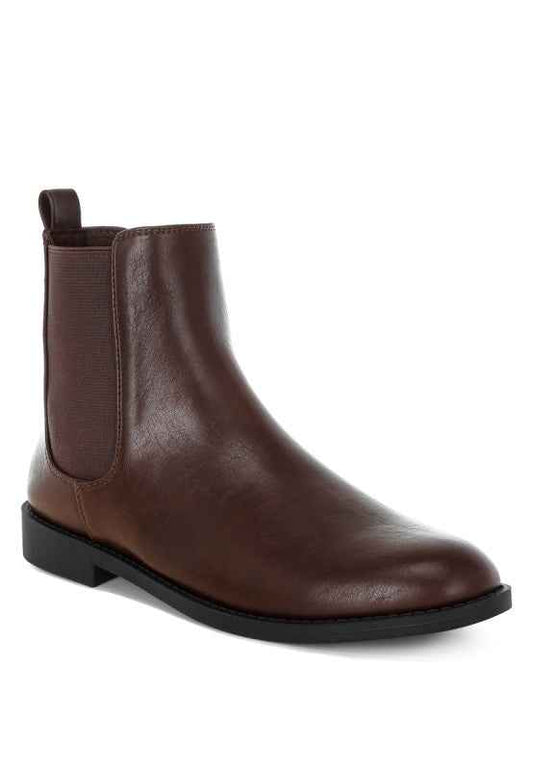 Sigrun Faux Leather Chelsea Boots Brown dc603e96-87ac-4d24-b988-dda93380aa3f