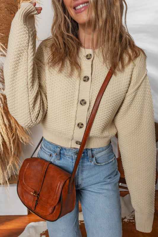 Sofia Front Cropped Cardigan Sweater dc604c2e-7cd4-48dc-9d4a-4c8cc3ef0297