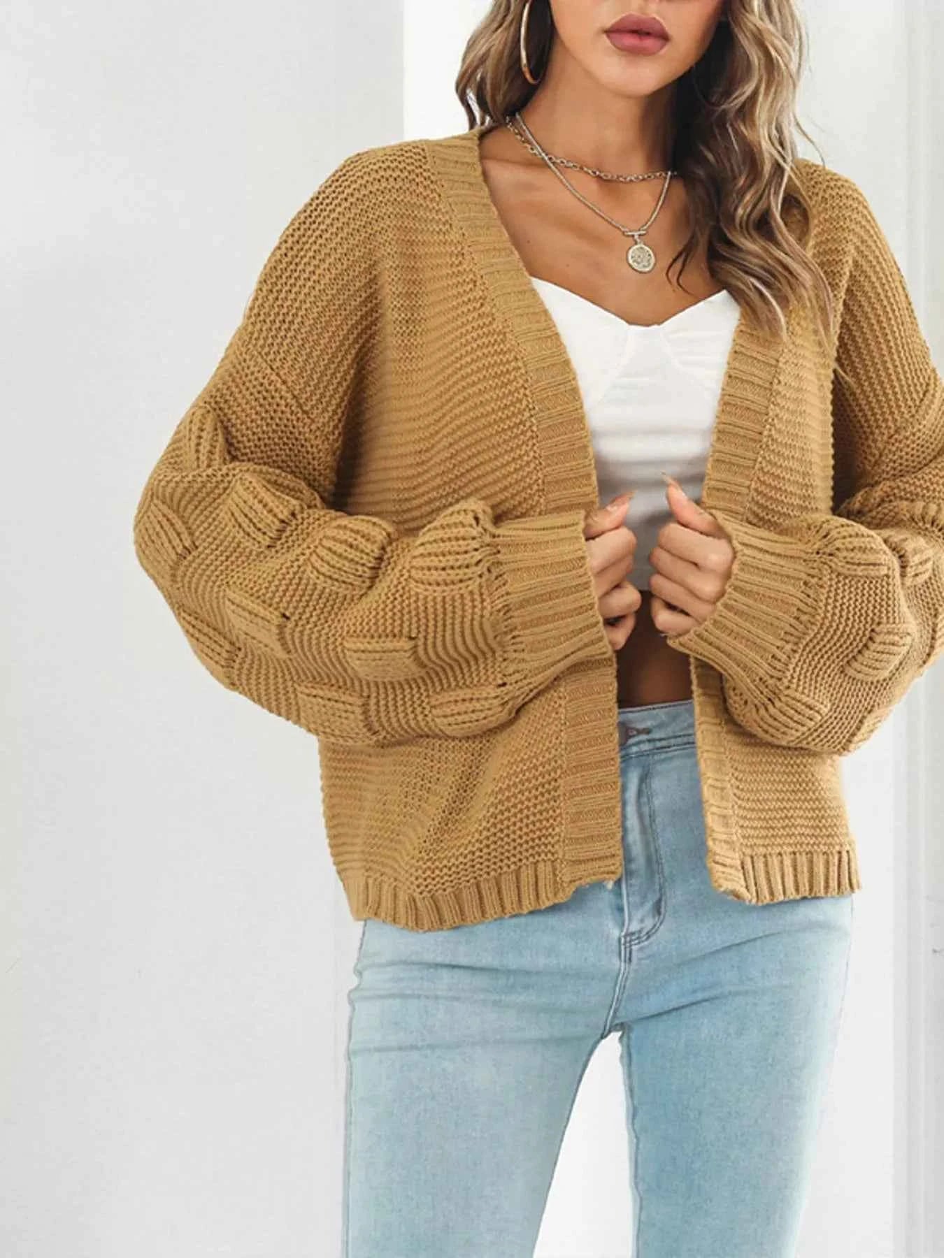 Chunky Knit Open Front Cardigan dc750ef1721f4cd6a1e5a992dca78412-Max-Origin