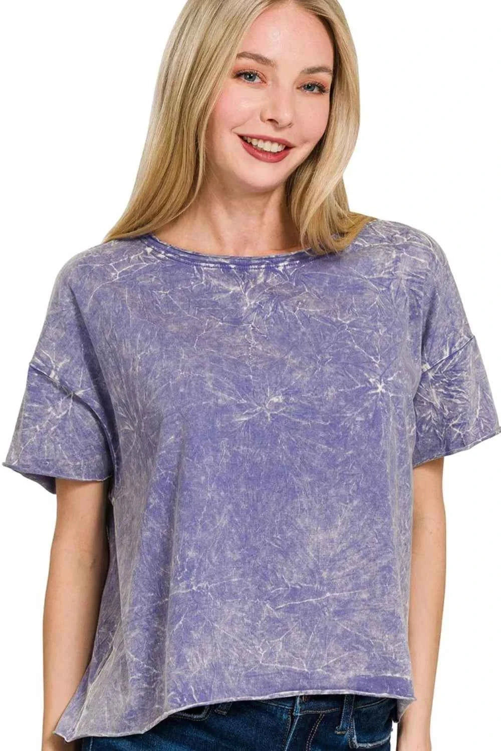 Zenana Washed Crew Neck Short Sleeve Crop Box Tee MARLIN dc9cbed3-fefd-4ed6-ac62-98b94927f9c7-Max-Origin