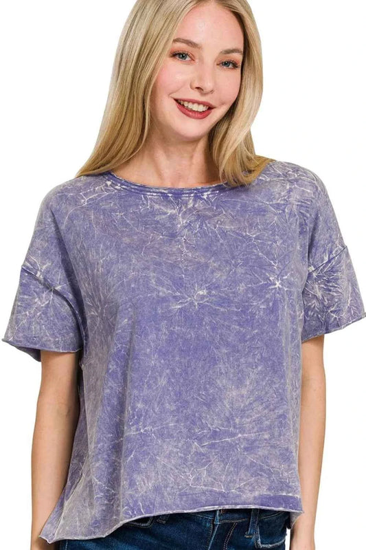 Zenana Washed Crew Neck Short Sleeve Crop Box Tee MARLIN dc9cbed3-fefd-4ed6-ac62-98b94927f9c7-Max-Origin