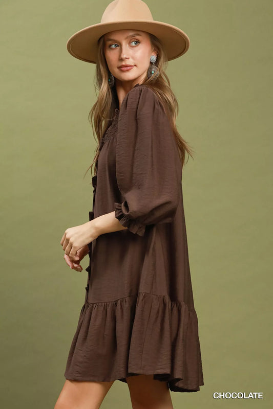 Smocked Ruffle Detail Tiered Mini Dress dcb75117-3119-48d8-be66-728860d4c537-Max-Origin