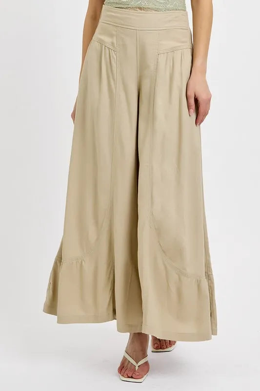 Shirring Detail Wide Leg Pants dcf10777-6d6b-46b9-ab4f-941c1d1cdbc2-Max