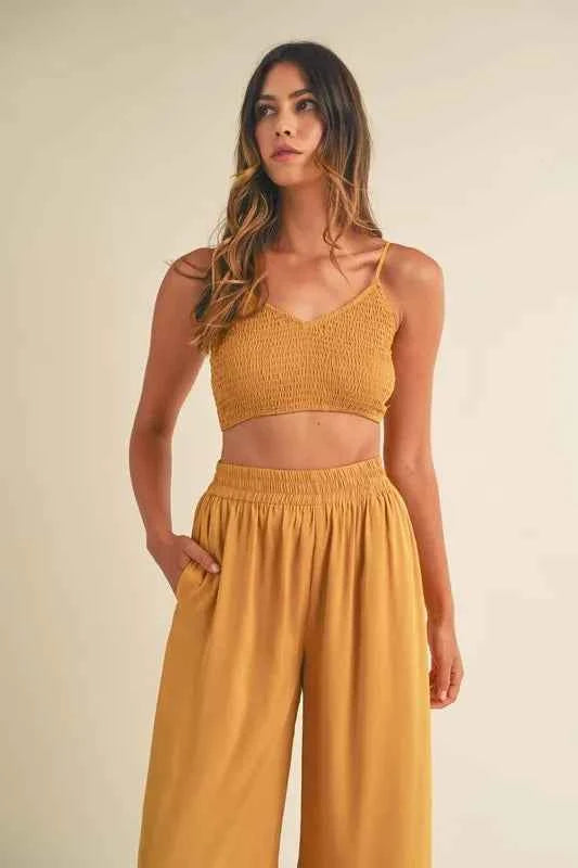 MABLE Smocked Bralette Crop Top and Wide Leg Pants Set dcf61c4b81394250a29c9fef83f30d18-Max-Origin
