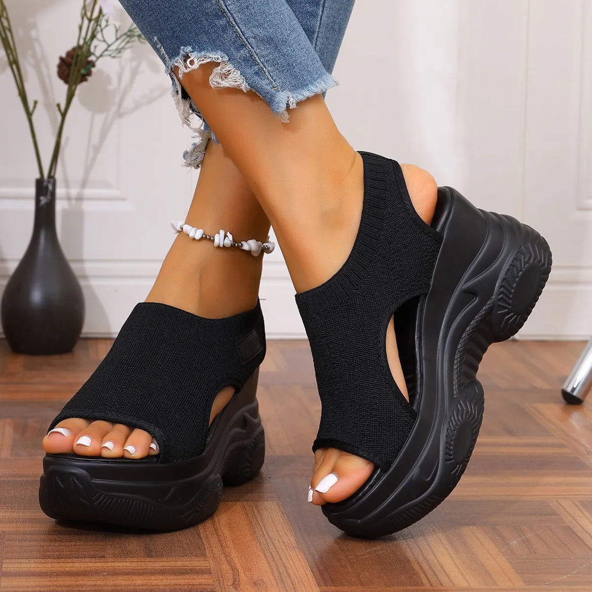 Peep Toe Wedge Sandals dcf7092a-c4de-4b7a-b2eb-5f43188ef788-Max-Origin