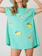 Sequin Short Sleeve Summer Tee Dress dcfd28d3-2052-4eb7-8202-9c64614c8ee2-Max-Origin