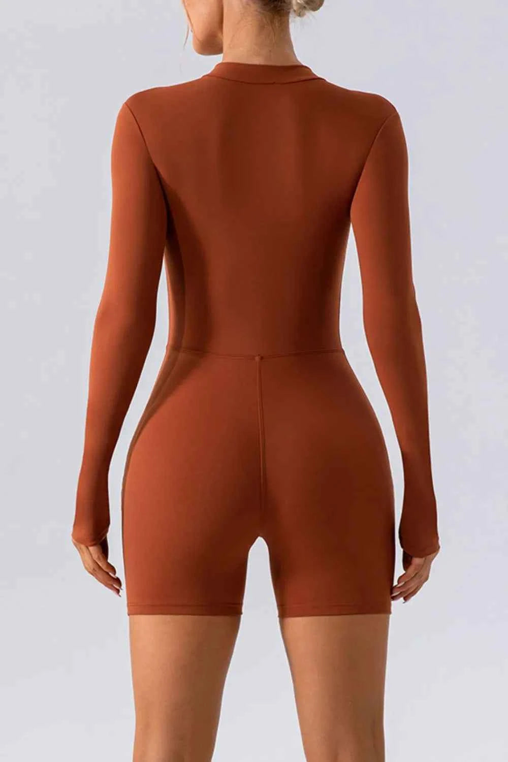 Half Zip Long Sleeve Active Romper dcfe6f43-50a0-4333-976c-1678f2a82f2d-Max