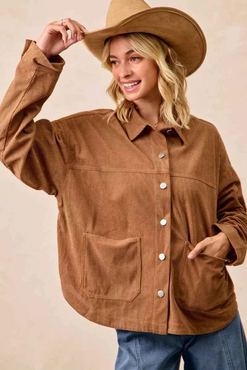 Corduroy Relaxed Fit Shacket with Back Pleat dd0fa2092e1a4744bf25aa9f0222902c-Max-Origin