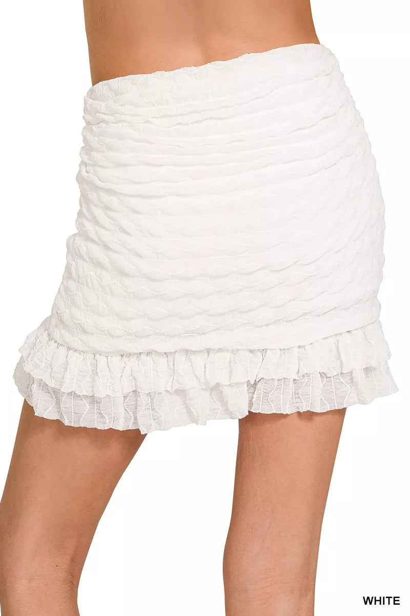 Zenana Ruched Mini Skirt with Built in Shorts dd18970c08624146bc4ce4d5b7ca66cb-Max-Origin