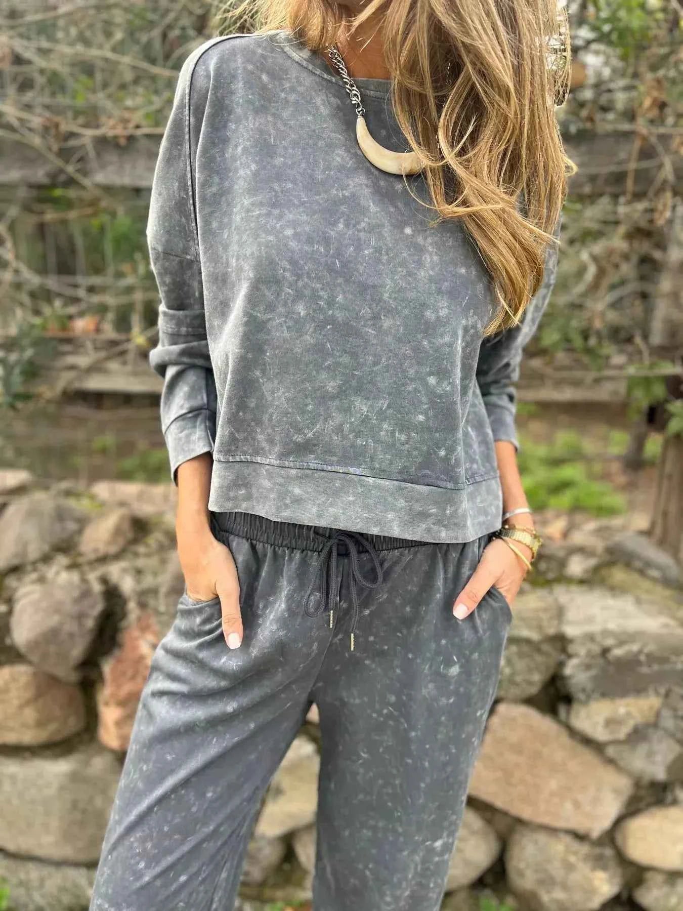 Full Size Washed Round Neck Top and Drawstring Pants Set Plus Size dd1d6c1b44bc4dd5b79444503a71393b-Max-Origin