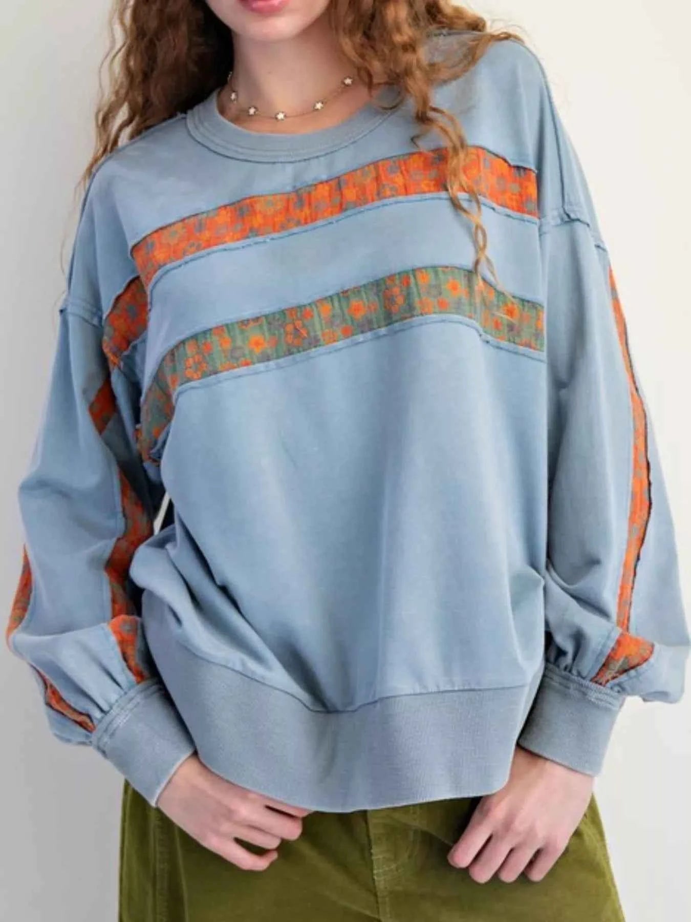 Bohemian Striped Oversized Sweatshirt dd1e2dc4-78c8-43f6-a28c-a690a2175470-Max-Origin