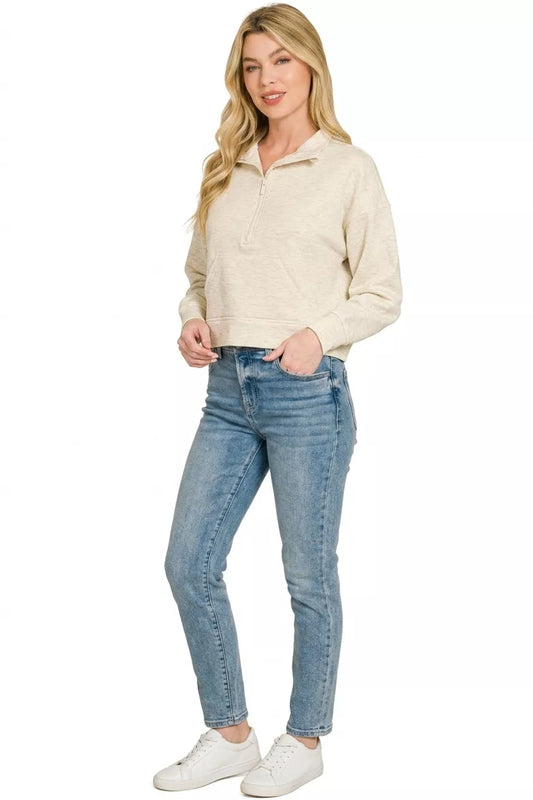 Scuba Half Zip Pullover With Kangaroo Pockets dd29a8dd-cc8a-410f-ae4b-00af15be3946-Max-Origin