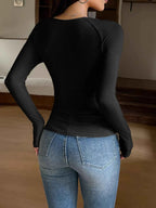 Lace Trim Long Sleeve T-Shirt dd559e6e4035479b9220a56acfab3e26-Max-Origin