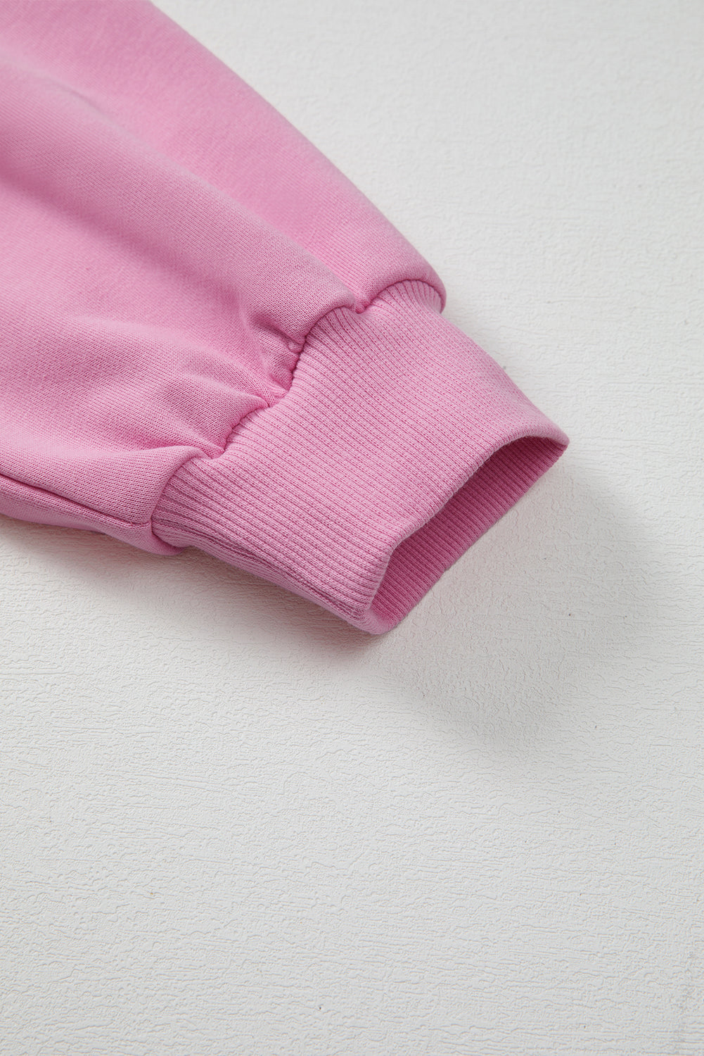Bright Pink Lace Patchwork Raglan Sleeve Loose Fit Sweatshirt dd6721c071a57ff3