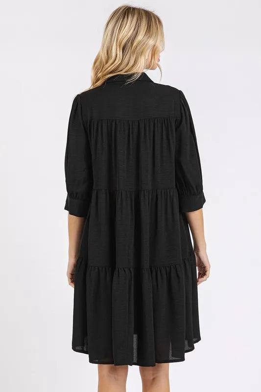 Mittoshop Button Detail Collared Neck Tiered Shirt Dress dd703c6e-3a3a-4436-8c4f-ee4493d39533-Max