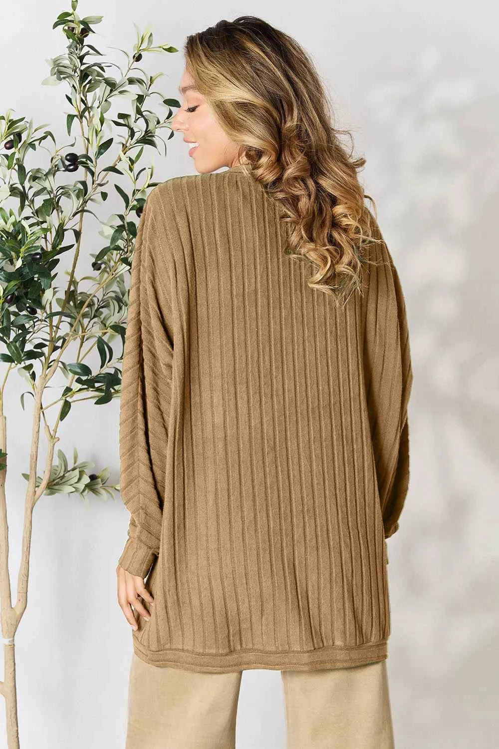 Basic Bae Full Size Ribbed Cocoon Cardigan dd738df701f74938beee40cf81bfa8c6-Max