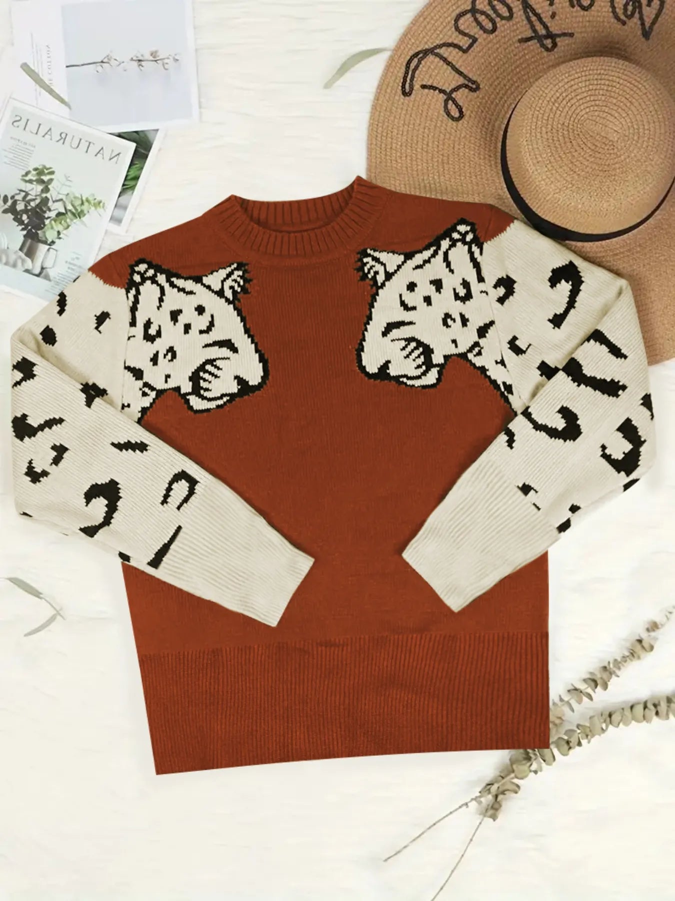 Leopard Round Neck Sweater dd780fd5-826f-46de-8bc8-1f0cd4c15992-Max-Origin