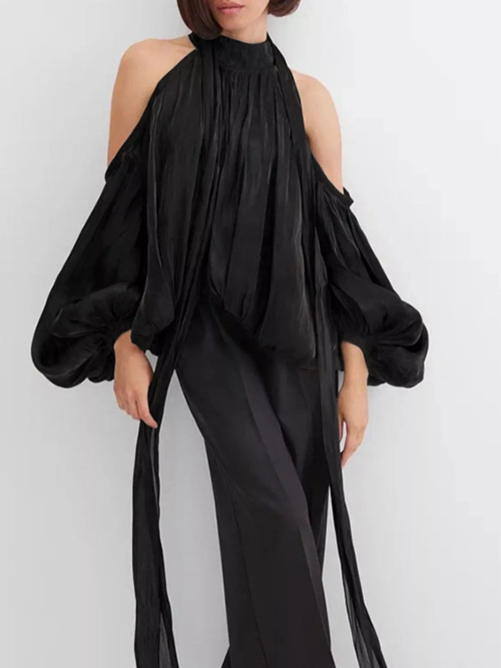 Cold Shoulder Long Sleeve Blouse dd7c3d26-0383-4bbc-9bfe-4a53af734db4-Max-Origin