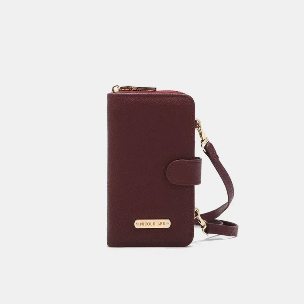 Nicole Lee USA 2 Piece Phone Case Crossbody Wallet Wine One Size dd910a61-f103-4505-8096-bb8ea05d8876-Max