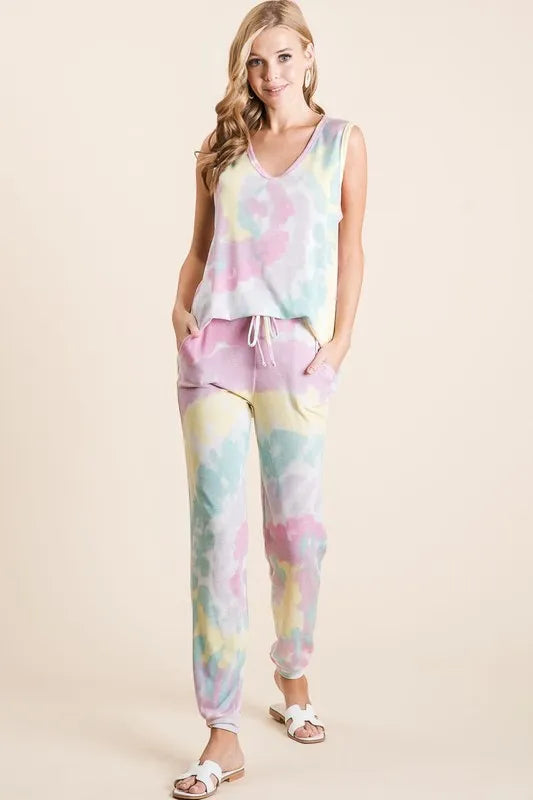 BiBi Tie Dye French Terry Casual Pants dd9bc74e446c462abe9e8336fa5c4d4c-Max-Origin