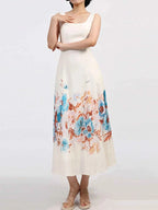 Cutout Back Printed Square Neck Dress dd9c635d-4423-42af-a0e5-c45453f1bcd0-Max-Origin