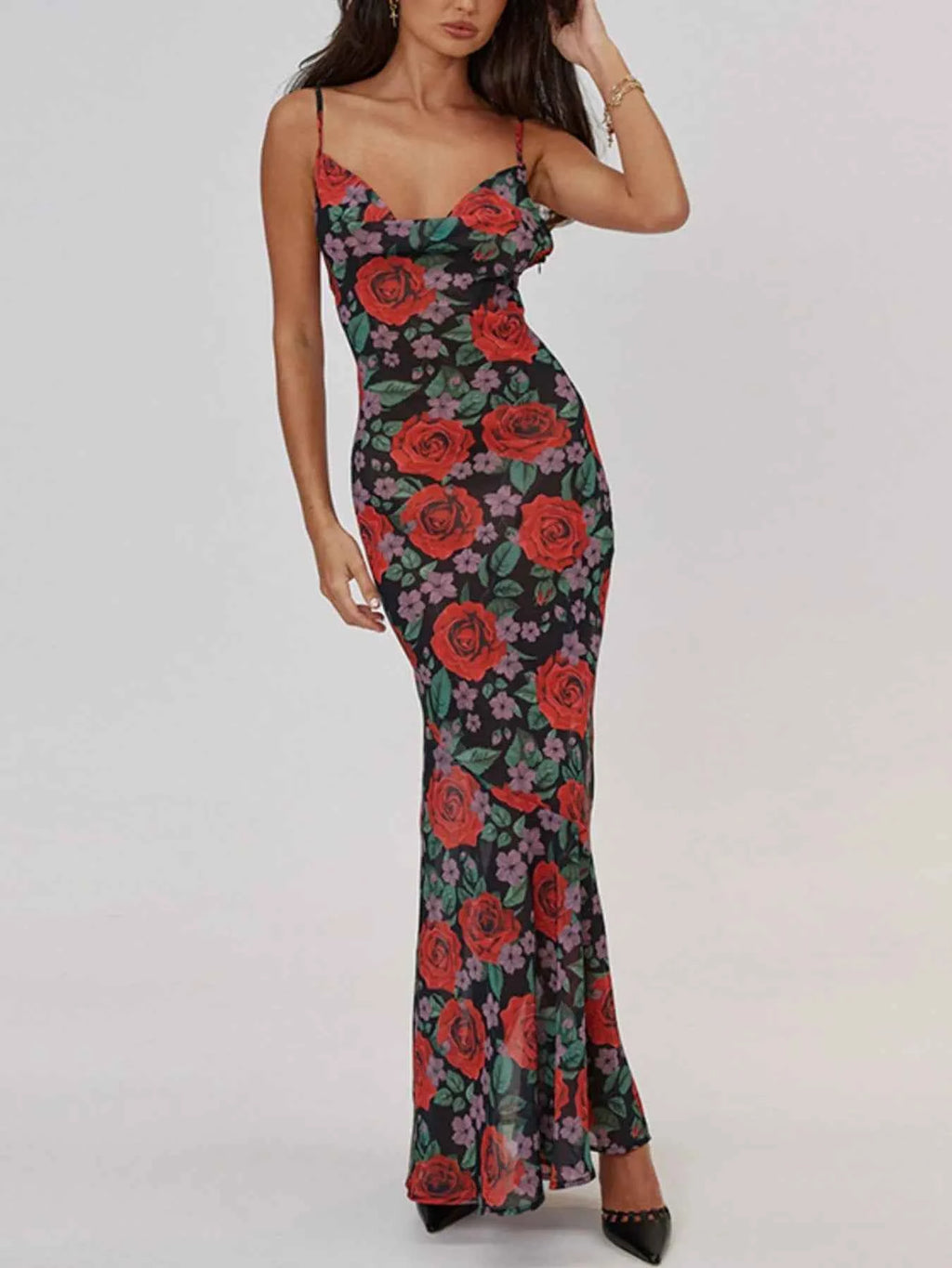 Floral Print Bodycon Maxi Dress dda87f0f-82b4-4dbd-a93d-0691a6e7dd7d-Max-Origin