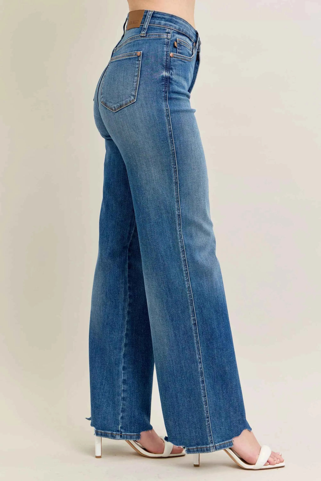 Judy Blue Full Size High Waist Tummy Control Chew Hem Destroy Wide Jeans Plus Size ddb364c31eed4bc6954b3cb0adf908e4-Max-Origin