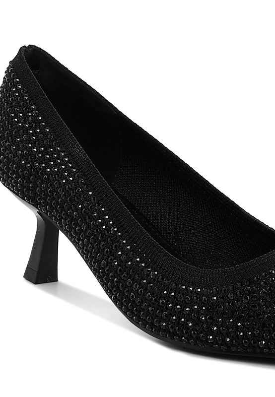 Vimto Breathable Flyknit Rhinestone Pumps ddb5009d-8b22-42c8-a578-9b7ed2c5247c