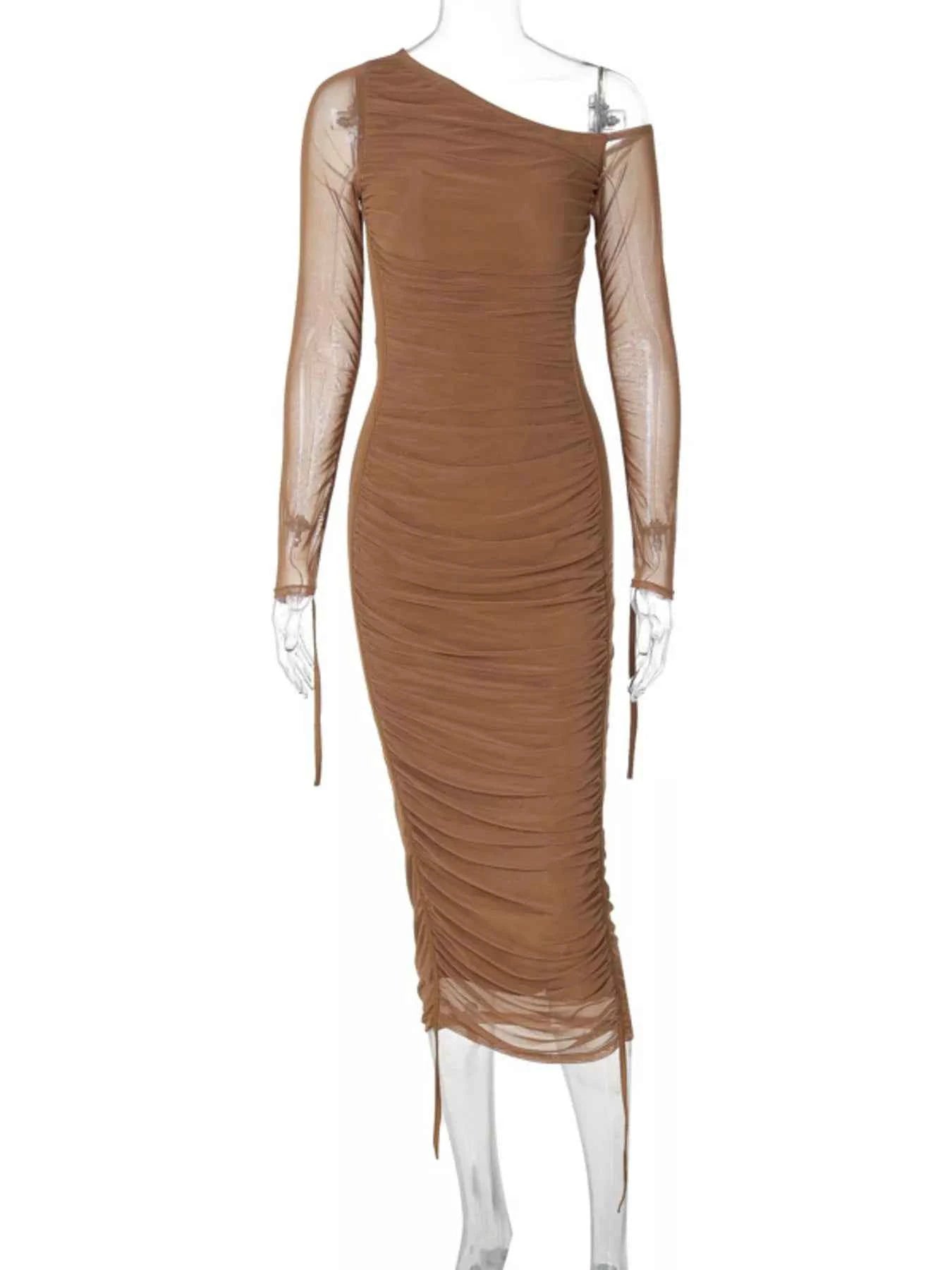 One-Shoulder Ruched Bodycon Midi Dress ddb7e0a1-d11e-42e4-83a9-55952e72e8bc-Max-Origin