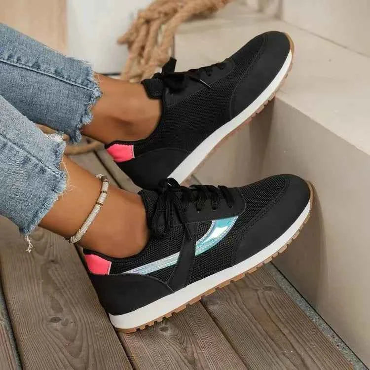 Mesh Contrast Round Toe Sneakers ddc28908-b440-42bf-9523-4fc549da5547-Max