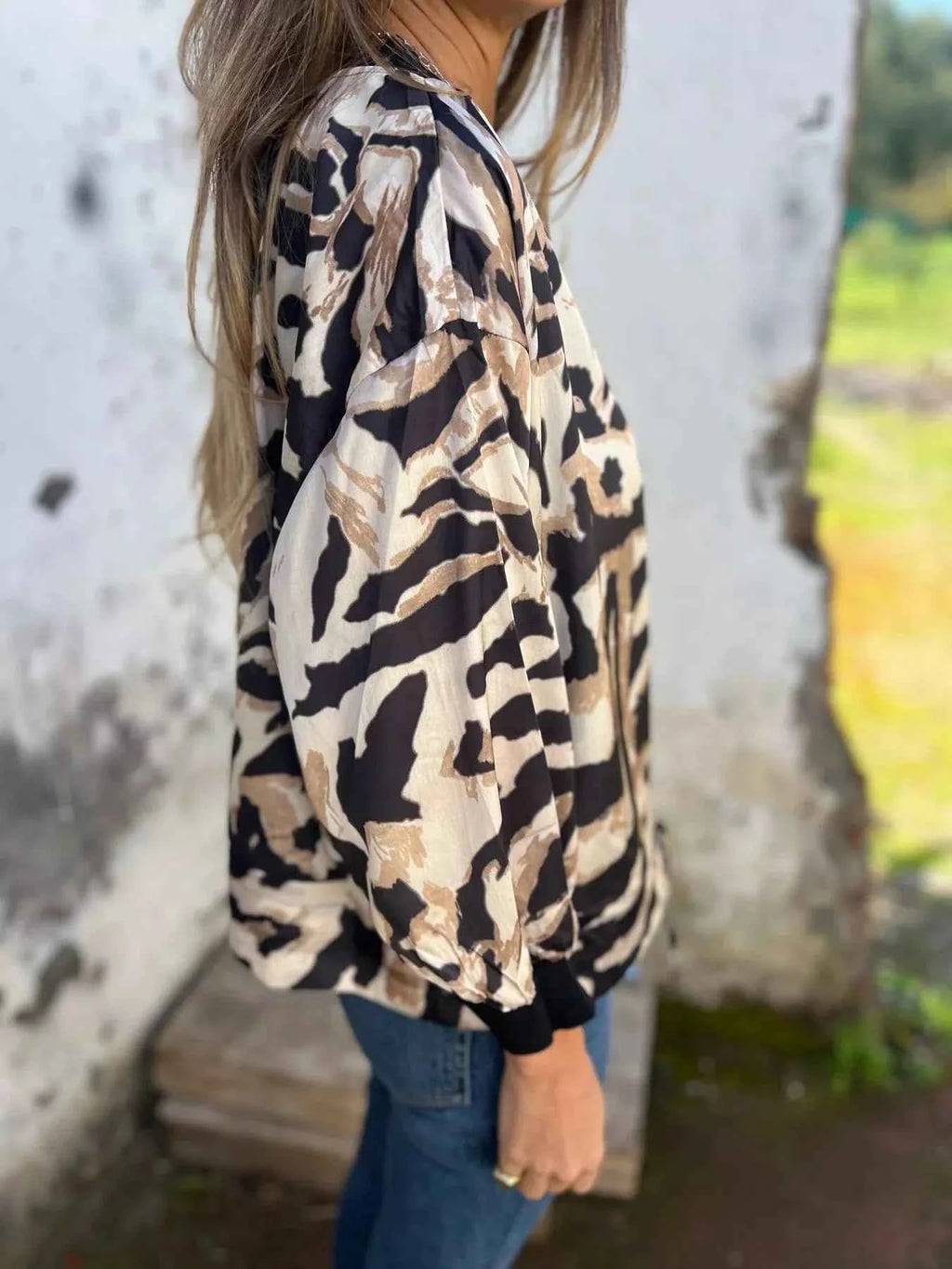 Full Size Animal Print Lightweight Zip Up Jacket Plus Size ddd143b5-6fb8-432b-882f-50420a13d031-Max-Origin