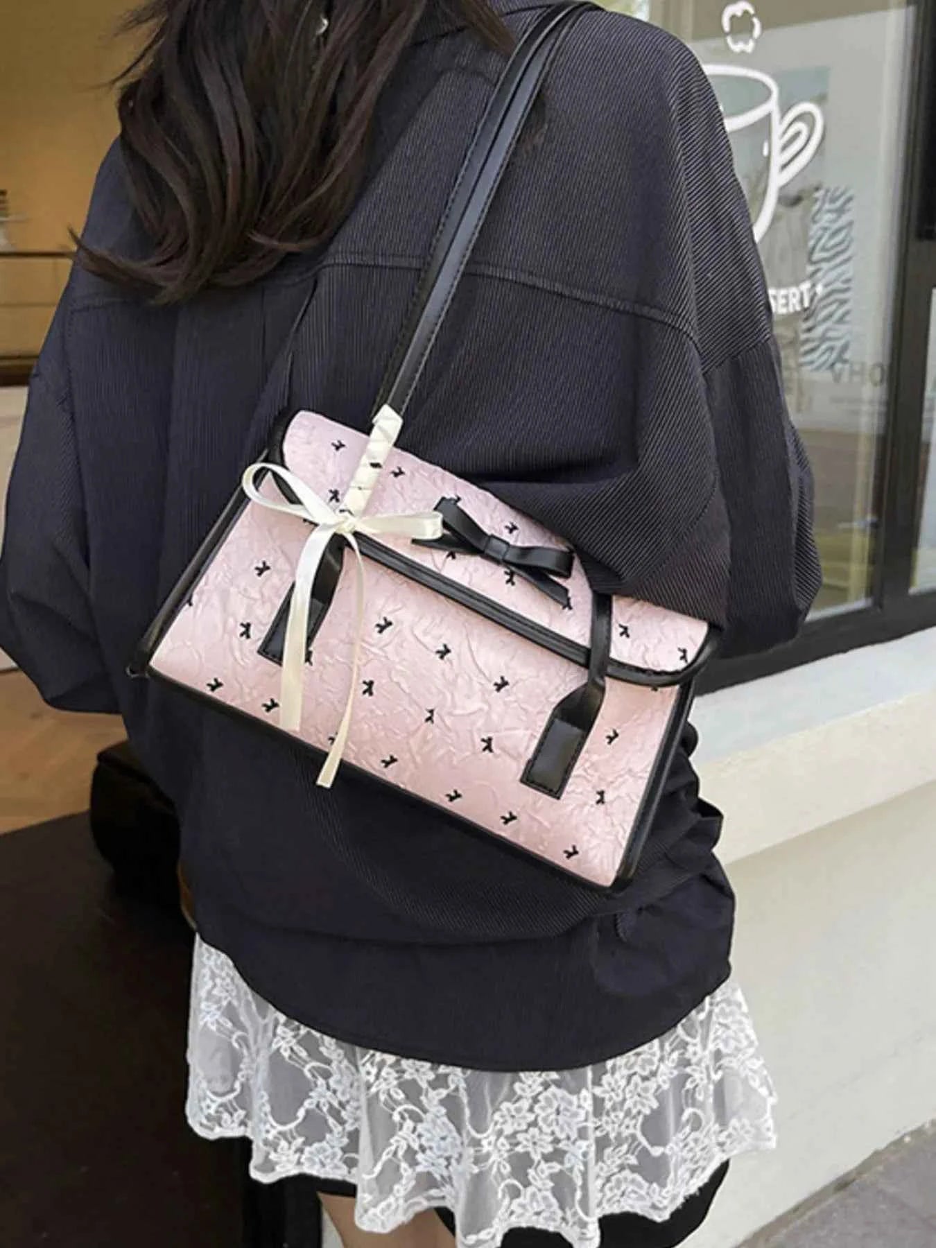 Bow PU Leather Shoulder Bag dde1fe62-54ec-47be-93e7-caa0a97a4357-Max-Origin
