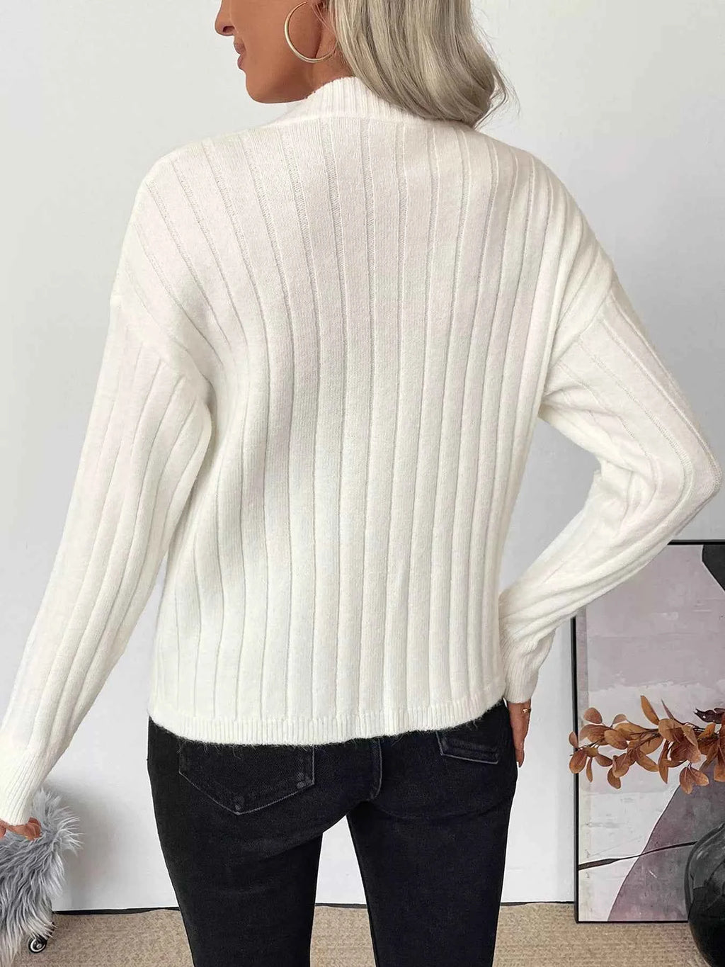 Ribbed Button Up Long Sleeve Cardigan ddf861a499554a6989c836785ed4dbe6-Max-Origin