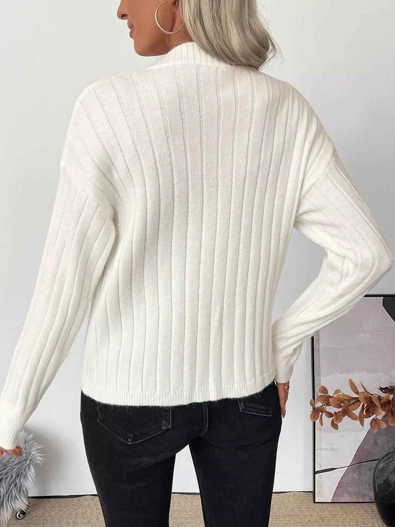 Ribbed Button Up Long Sleeve Cardigan ddf861a499554a6989c836785ed4dbe6-Max-Origin