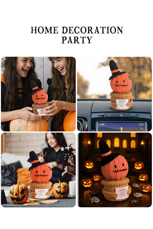 Carrot Cute Halloween Crochet Pumpkin Potted Doll Decor de12d41d9038f8bb