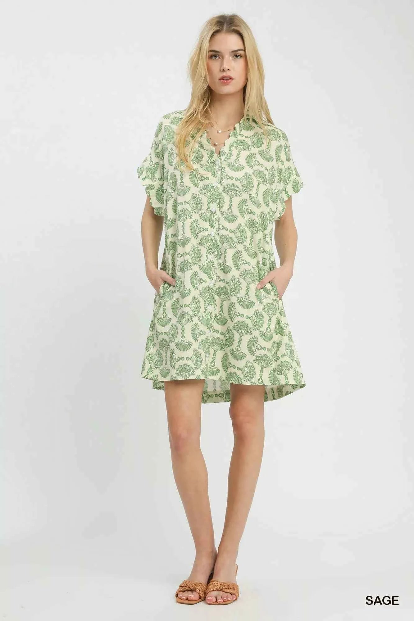 Umgee Printed Button Front Shirt Dress de159714-daac-4c2e-942e-71482495d407-Max-Origin